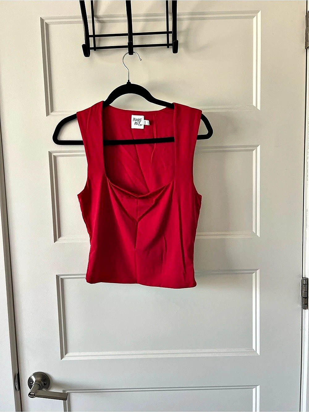 Princess Polly Back In Time Top Red Sleeveless Size 8